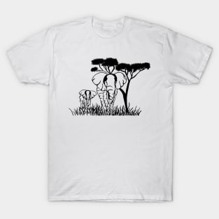 Elephant and baby T-Shirt